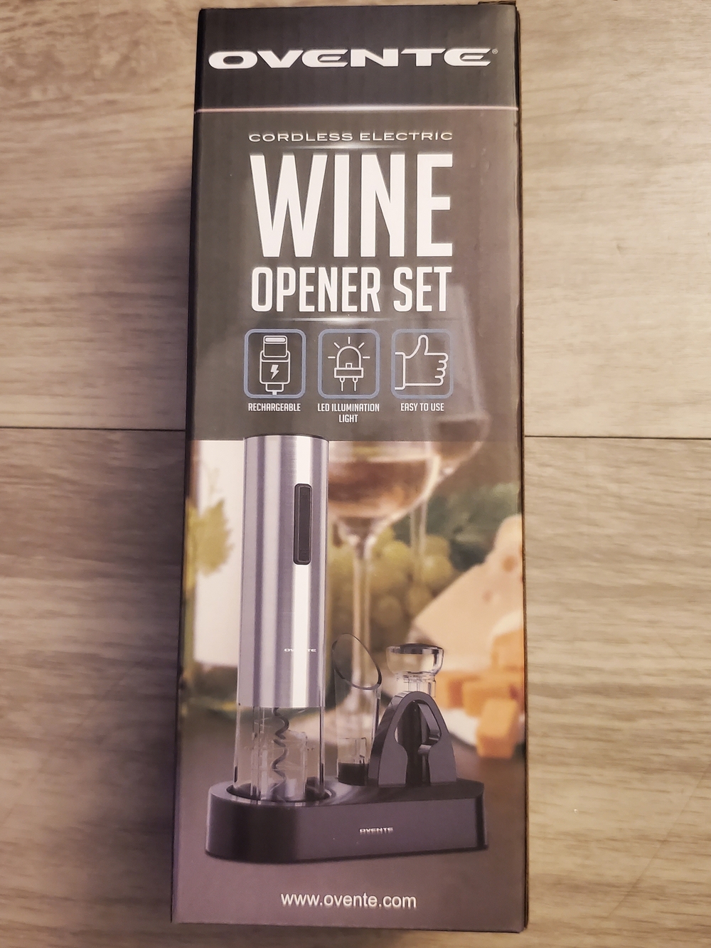 Electric Wine Opener Set Rechargeable Cordless New in Box